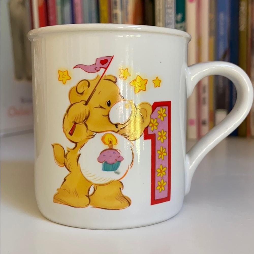 ADORABLE Care Bear 1st Birthday Mug vintage 1985